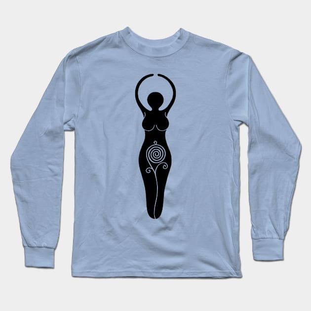 Spiral Goddess Long Sleeve T-Shirt by Art By Cleave